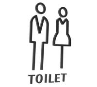 Cabilock Plaque Wc Signalisation Toilettes Masculine et Féminine Panneau Identification Salle de Bain et Élégant pour Hôtels et Espaces