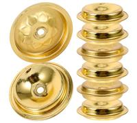 Cabilock Plaques flottantes en Aluminium pour mèches, Supports pour disques flottants de mèches à Huile, Fournitures bouddhistes pour Lampes à Huile, Lot de 12, Couleur dorée, 4 cm
