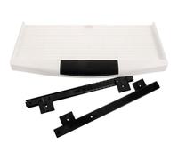 Cabilock Plateau Coulissant pour Clavier sous Bureau en Abs Plastique Gris Clair, Support Clavier 35 Cm de Large, Tiroir Multifonction pour Bureau, Étagère de Rangement Ergonomique