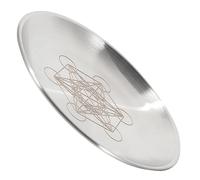 Cabilock Plateau d'Autel Rond en Acier Inoxydable Assiette Décorative pour Bougies Plateau à Bougie Accessoire Décoration Maison Cérémonies Religieuses