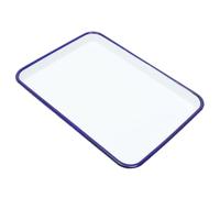 Cabilock Plateau de Cuisson Émaillé Rectangulaire Antiadhésif Plat de Service Vintage pour Pâtisserie Gâteaux Pizza et Légumes Rôtis