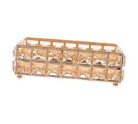 Cabilock Plateau de Rangement Parfum Cristal Style Européen Organisateur de Bureau Élégant et Plateau de Compact pour Cosmétiques et Bijoux