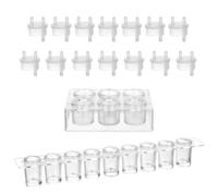 Cabilock Plateau D'expérimentation Chimique en Plastique 17 Pièces 6 et 9 Puits, Couvercles Inclus, Multi-perforé, Accessoire Laboratoire Compatible Automatisation, Planche de Réaction