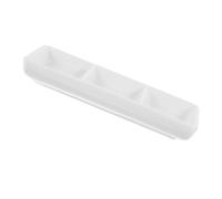 Cabilock Plateau Rectangulaire Céramique Blanche avec Compartiments Divisés pour Sauce et Apéritifs Résistant Aux Rayures et Taches pour Sauce Soja et Condiments