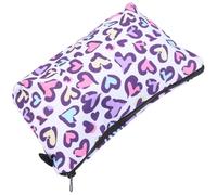Cabilock Pochette Cosmétique Léopard Créative en Polyester Blanc, Trousse de Toilette de Voyage Portable pour Femmes et Filles, Paquet de Rangement Pratique et Élégant