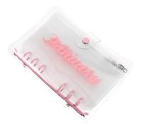 Cabilock Pochettes pour Classeur A6 Budget Mensuel 12 Mois en Plastique Transparent Intercalaires Rose Macaron, Pochette de Recharge Résistante pour Organisation Bureau et Finance