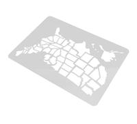 Cabilock Pochoir de Peinture Mural A4 Carte des États-unis en Plastique Réutilisable, Modèle Artisanal Découpé Ajouré pour Décoration Murale, Pochoir National Polyvalent pour Maison,