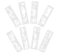 Cabilock Pochoirs de Véhicules Creux DIY en Polypropylène Solide, 8 Modèles Automobiles pour Dessin de Circulation, Peinture Murale Bois, pour Projets Scolaires et Activités Artistiques