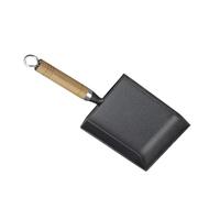 Cabilock Poêle à Frire Fonte Carrée Antiadhésive pour Steak et Omelette Japonaise Fond Plat Résistant à Usure Chauffage Uniforme Multifonction pour Cuisine Légère et Portable