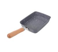 Cabilock Poêle à Omelette Japonaise Carrée Antiadhésive Revêtement Pierre Poêle Tamagoyaki avec Fond Martelé pour Cuisson Uniforme Compatible Induction et Gaz Petite