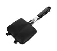 Cabilock Poêle à Sandwich Double Face en Aluminium pour Feu Ouvert, Noir