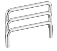 Cabilock Poignées de Porte Base Élargie Solide Forme U Argenté Lot de 3 Style Moderne Simple et Pratique, Installation Facile pour Portillon et Tiroir