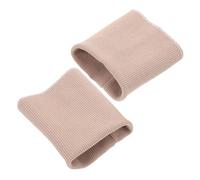 Cabilock Poignets Côtelés Extensibles Marron Clair, 1 Paire de Bordures de Poignet Tricotées Élastiques, Rallonges pour Manches et Bas de Pantalon, Matériau de Remplacement pour Couture