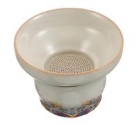 Cabilock Porcelain Ceramic Tea Filter With Drip Bowl Integrated Loose Tea Leaves Strainer For Home And Office Nonabsorbent Material