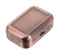 Cabilock Portable Metal Ashtray with Windproof Lid Compact Rectangular Pocket Ash Tray for Camping Office Travel and Car Accessories Scratch-Resistant Design