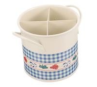 Cabilock Porte-Baguettes Rétro Multi-Compartiments pour Ustensiles de Cuisine Seau Décoratif pour Couverts Rangement Pratique pour Cuillères et Baguettes Organiseur Compact pour Plan de