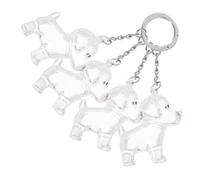 Cabilock Porte-clés Commémoratif pour Chien en Abs 4 Pièces, Design Unique D’œuf, Léger et Étanchéité Avancée, pour Collectionner Poils D’Animaux