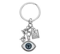 Cabilock Porte-clés Décoratif en Alliage de Zinc D'œil Léger pour Clés et Décoration Paquet à Dos, Accessoire Opticien Original et Pratique