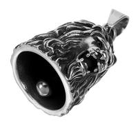 Cabilock Porte Clés Lion Acier Inoxydable Vintage avec Clochette Pendentif Animal pour Homme et Adolescent Accessoire Mode et Décoration Classique