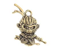 Cabilock Porte-clés Singe Roi Laiton Breloque Chinoise pour Bijoux et Sacs Cadeau Traditionnel Symbolique