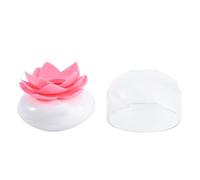 Cabilock Porte-cotons-tiges Lotus Organisateur De Cotons-tiges Rangement Cosmétique Pot De Salle De Bain Rose
