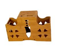 Cabilock Porte-couteau de cuisine en bambou Rester étagère bloc plat lame range couteaux repose couteau porte couteau porte-couteau de cuisine domestique support de rangement multifonction