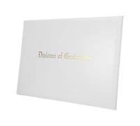 Cabilock Porte-DiplôMe Rembourré En Similicuir Blanc ÉTui a4 Pour Certificats Et DiplôMes Dossier Portfolio De Fin D’ÉTudes Protection ÉLéGante Pour Remise De Universitaire