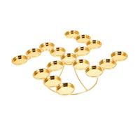 Cabilock Porte-Lampe à Beurre Bouddhiste Support Rond Décoratif Artisanal Bougeoir Facile à Nettoyer pour Rituel Zen et Prière