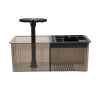 Cabilock Porte-Pinceaux Suspendu Multifonction avec Bac Intégré Support à Pinceaux Chinois Multiporeux pour Calligraphie et Aquarelle Rangement Bureau Pratique et Décoratif Nettoyage