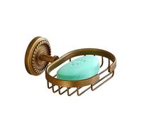 Cabilock Porte-Savon Mural Laiton Massif Aspect Vintage Étagère Solide Anti-Corrosion à Fixation Murale Support Panier Savon Bain avec Design Rétro pour Salle De Bain