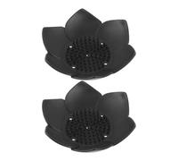Cabilock Porte-Savon Silicone Lotus Auto-Drainant 2 Pièces Support Pratique pour Évier Douche Cuisine Plateau Multifonction Compact pour Salle De Bain
