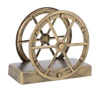 Cabilock Porte-serviettes vintage en fonte, design à roulettes, support autoportant pour essuie-tout, distributeur de mouchoirs en métal pour comptoir de cuisine, table à manger, pièce maîtresse