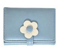 Cabilock Portefeuille Style Simple et Mode Coréenne pour Fille en Cuir PU Motif Fleur, Pliable et Rangement Classé pour École ou Bureau