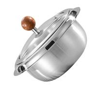 Cabilock Pot Acier Inoxydable Ttukbaegi Coréen avec Couvercle Cuisson Rapide pour Bibimbap Ramen et Soupes Compatible Induction et Gaz Polyvalent pour Plats Mijotés