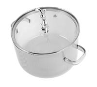 Cabilock Pot de Cuisson Verre Transparent avec Design Lapin Double Poignée Couvercle Inclus Multi-usage pour Mijotage Cuisson Plaque Vitrocéramique Bouillir Braiser