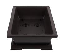 Cabilock Pot De Plastique avec Drainage Grand Pot Rectangulaire pour Plantes Et Décoration De Jardin avec Plateau