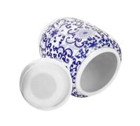 Cabilock Pot de Rangement Thé Céramique Rétro avec Couvercle Étanche Bocal Hermétique pour Stockage de Thé Vrac et Contenant Compact pour Cuisine et Bureau