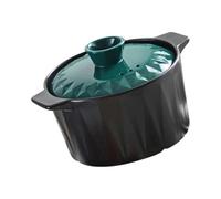 Cabilock Pot en Céramique 1,3l avec Couvercle, Poignée Antidérapante et Répartition Uniforme la Chaleur pour Mijotés et Soupes Domestiques