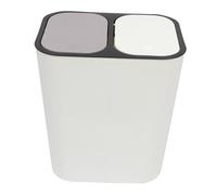 Cabilock Poubelle Domestique à Couvercle Conteneur à Déchets En Plastique Poubelle à Double Compartiment Pour Sélectif Couleur Aléatoire Pratique Cuisine