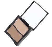 Cabilock Poudre à Ombrer Bicolore Compacte Illuminatrice Contour Visage Palette Scintillante pour Maquillage Professionnel Mariage Usage Quotidien