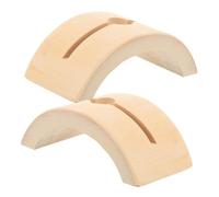 Cabilock Présentoir à Éventails Pliants Lot de 2 Japonerie, en Bois Bases | Socles Beige à Structure Pliable, Stabilité de Table, pour Décor de Bureau et Présentation Élégante