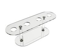 Cabilock Présentoir à Glace Transparent 4 Compartiments en Acrylique Stable pour Mini Cônes de Glace pour Marchés et Pique-niques