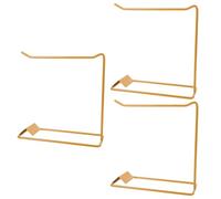 Cabilock Présentoir à Nail Art en Fer Doré, Lot de 3 Supports Stables pour Échantillons de Vernis Gel, Porte-nuancier de Vernis à Ongles Pratique pour Salon de Manucure Professionnel