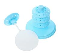 Cabilock Présentoir à Sucettes en PP Bleu à 4 Niveaux, Montage Facile | Base Lisse et Stable, Trous Multiples pour Bâtonnets, Carte D’affichage Incluse, pour Comptoir et Ventes