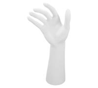 Cabilock Présentoir Mannequin de Main Féminine en Plastique Blanc Main Inclinée Courte sans Aimant Porte-Bagues et Bijoux pour Exposition Décoratif et Fonctionnel