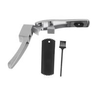Cabilock Presse Ail Professionnel Multifonction Alliage avec Éplucheur et Brosse Outil pour Écraser Trancher et Hacher Ail Gadget de Cuisine Pratique pour Préparation Rapide