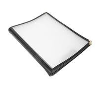 Cabilock Protège Menu Transparent PVC Pages Noir Couverture et Résistante pour Restaurant Bar et Maison Classeur Multifonction pour Carte des Plats et de Prix