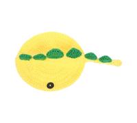 Cabilock Pull pour Tortue en Laine Tricotée avec Bretelles Réglables, Costume d'hiver Forme Dinosaure 3D, Vêtement pour Petit Animal pour Fête Carnaval