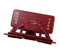 Cabilock Pupitre de Lecture du Temple en Plastique Rouge, Support Classique pour Livres Bouddhistes, Porte-lecture Compact et Portable, Support Multifonction pour Études et Prières,