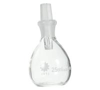 Cabilock Pycnomètre en Verre 25 Ml pour Mesure de Densité, Flacon de Réactif Bouchon Étanche, Flacon de Laboratoire en Verre Résistant pour Utilisation en Chimie Analytique